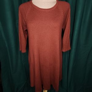 Burn orange knit dress